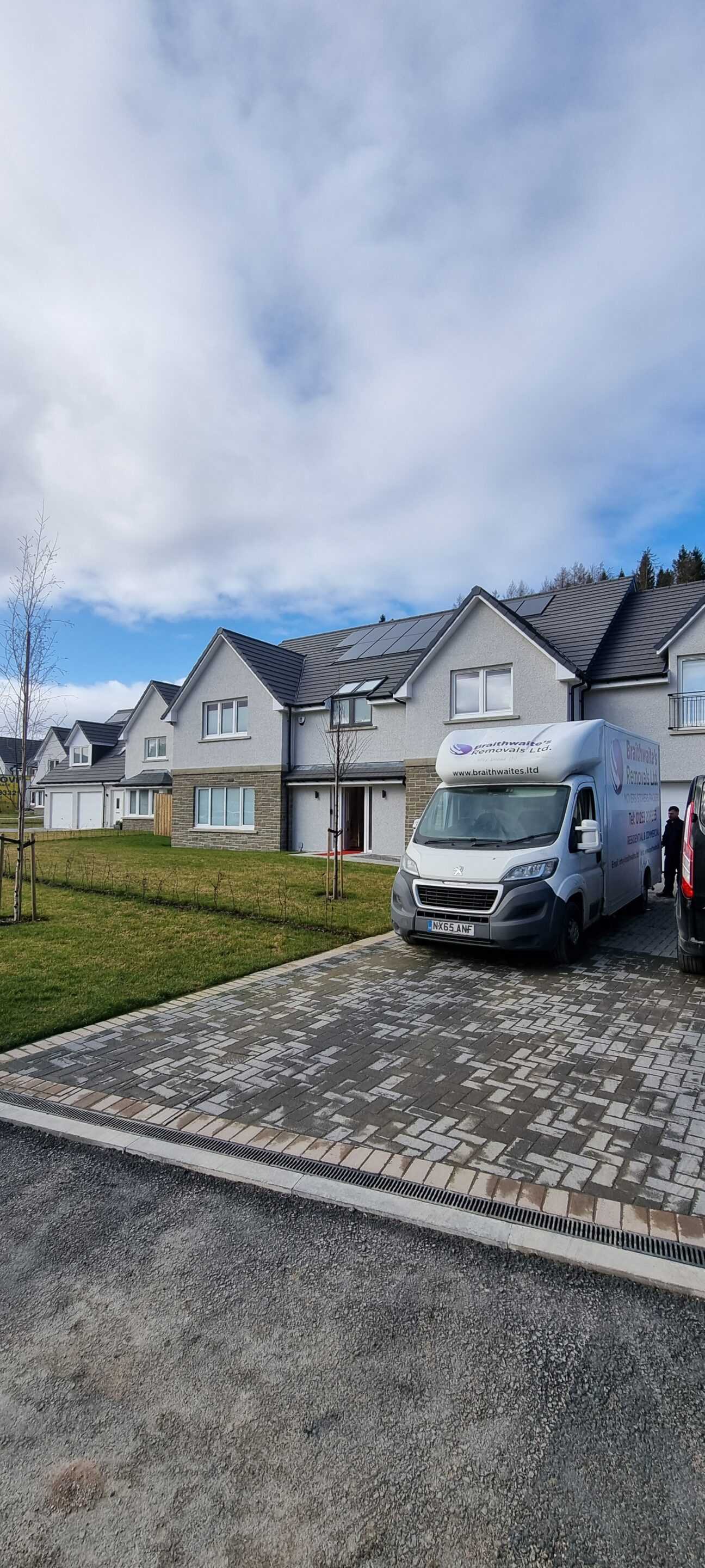 A image of Braithwaite's Removals moving a customer to Scotland.